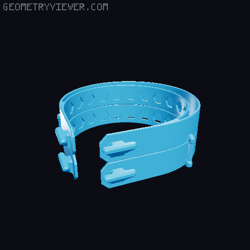 RC1 HEADBAND PRE-STACKED, SUPPORTED, NO LABEL 3D model thumbnail