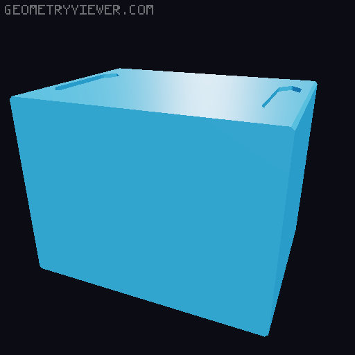 4 Wide x 3 Deep Cabinet 3D model thumbnail