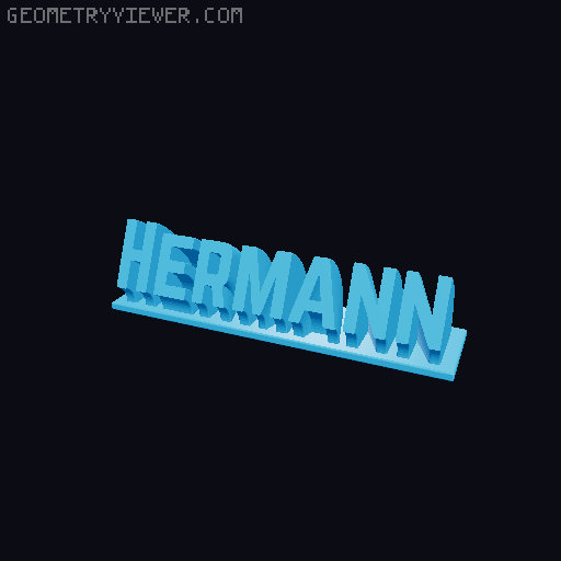Sweeping Name Tag 3D model thumbnail