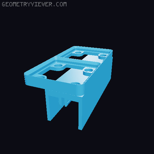 Ender 3/5 Gridfinity Magnet Light Baseplate 3D model thumbnail