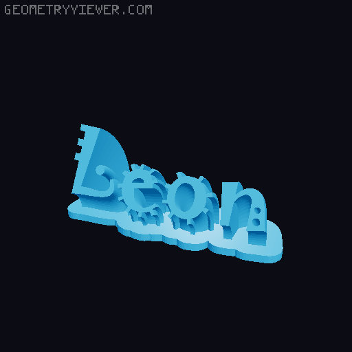 Sweeping crazy name tag 3D model thumbnail