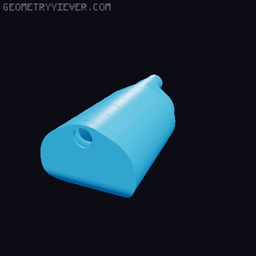 Sheridan Blue Streak silencer/suppressor 3D model thumbnail