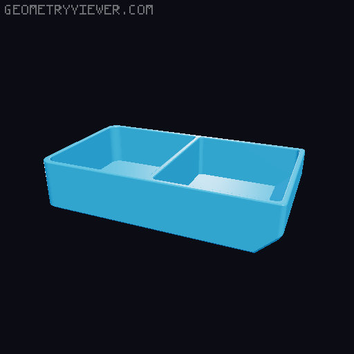 Basic set of inserts for cantilever tool sewing box 240x205 3D model thumbnail