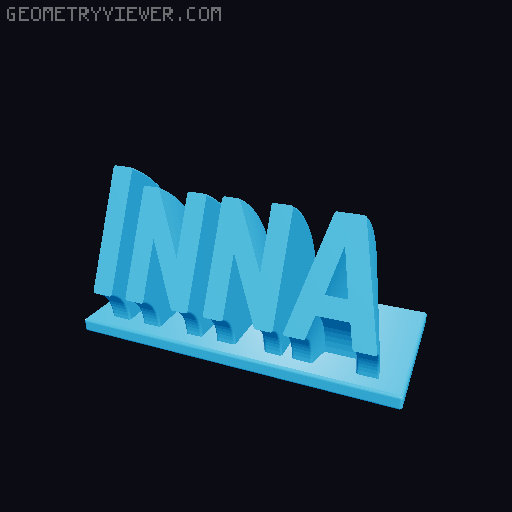 Sweeping Name Tag 3D model thumbnail