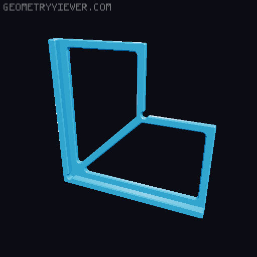 Floating Photo Mounting System (French Cleat) 3D model thumbnail