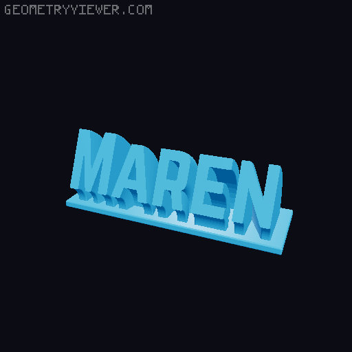 Sweeping Name Tag 3D model thumbnail