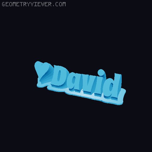Valentine sculpture 3D model thumbnail
