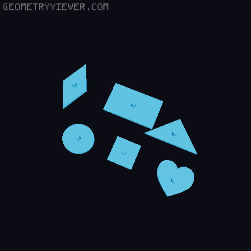 inlegpuzzel peuters   vormen - cijfers 3D model thumbnail
