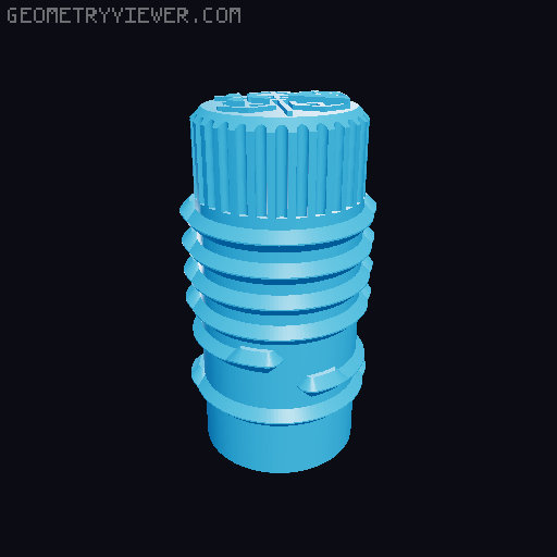 Hexglyph remix for printing in parts 3D model thumbnail