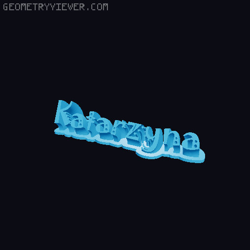 Sweeping crazy name tag 3D model thumbnail