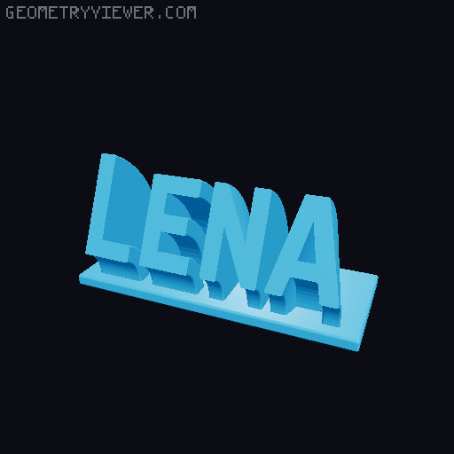 Sweeping Name Tag 3D model thumbnail