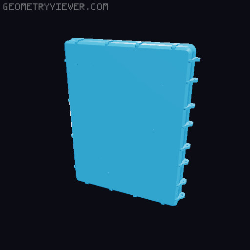 Camera gear storage boxes 3D model thumbnail