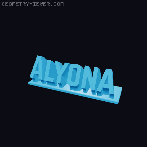 Sweeping Name Tag 3D model thumbnail