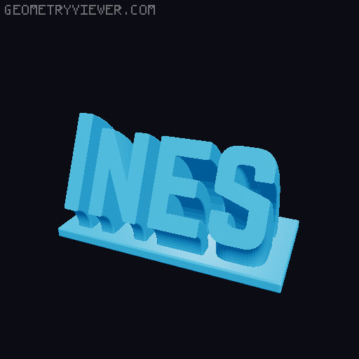 Sweeping Name Tag 3D model thumbnail