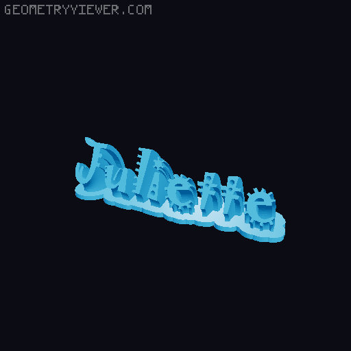 Sweeping crazy name tag 3D model thumbnail