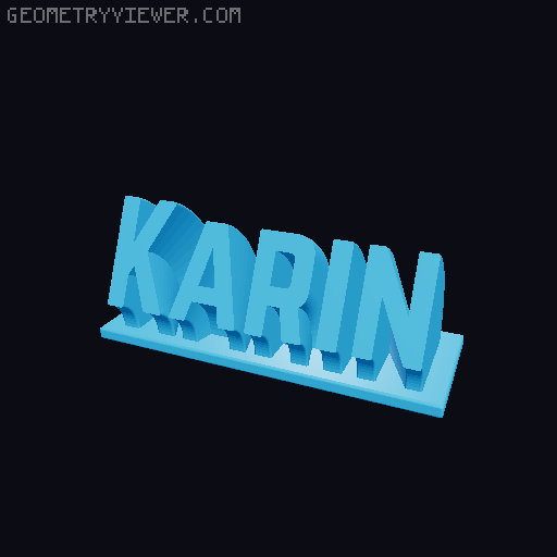 Sweeping Name Tag 3D model thumbnail