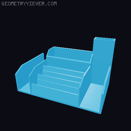 Büro Organizer 3D model thumbnail