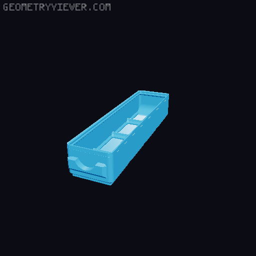 Parametric Gridfinity bins for GOEWS 3D model thumbnail