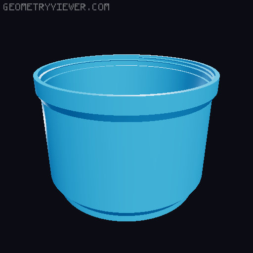 CSM Stackable cylinder container 3D model thumbnail