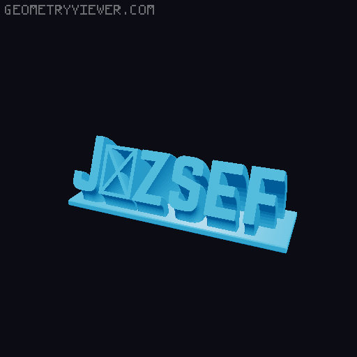 Sweeping Name Tag 3D model thumbnail