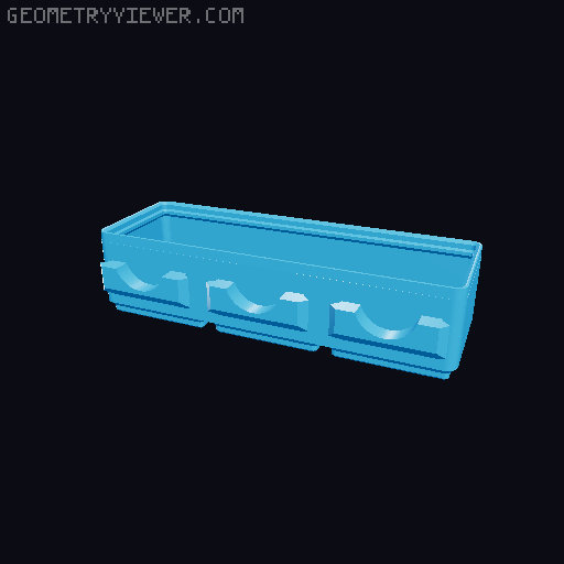 Parametric Gridfinity bins for GOEWS 3D model thumbnail