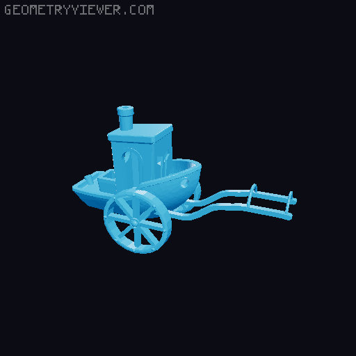 Roman Chariot Benchy 3D model thumbnail
