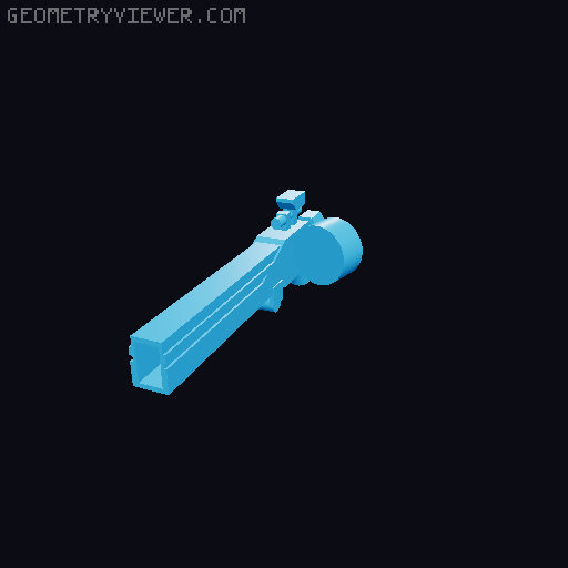 Lego-compatible Sci-Fi Heavy Machine Gun 3D model thumbnail