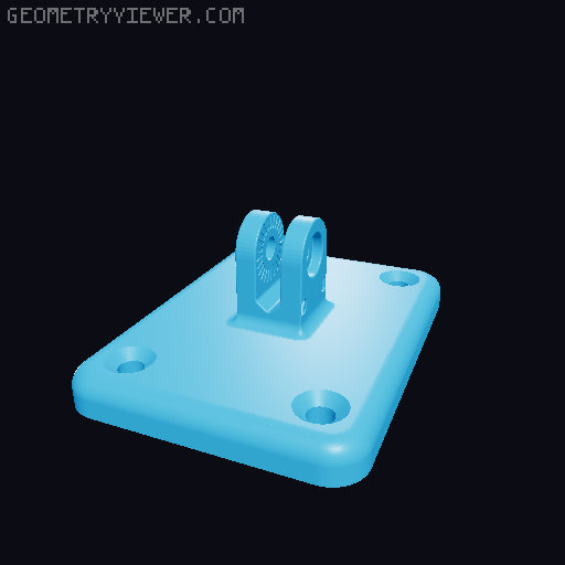Wall mount for Sneaks' articulating mount system 3D model thumbnail