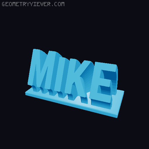 Sweeping Name Tag 3D model thumbnail