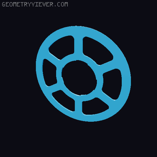 cable spool ethernet cable 10m 3D model thumbnail
