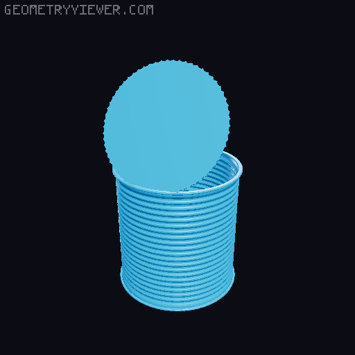 Model A Day Challenge - Day 89 - Can Of Peas 3D model thumbnail