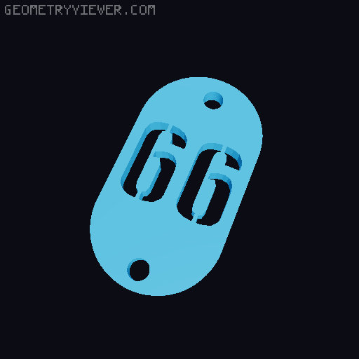 Porta chaves; Keychain 3D model thumbnail