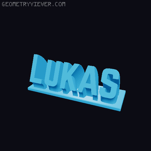 Sweeping Name Tag 3D model thumbnail