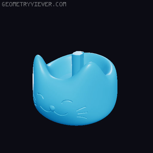 Remix1/2: Oral B cat holder for handle and brush 3D model thumbnail