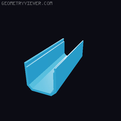 Underware Channel Tops (I, L, C, T, X) - Extra height + Parametric models 3D model thumbnail