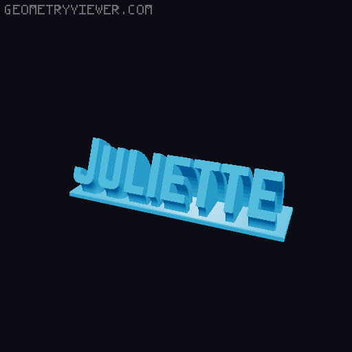 Sweeping Name Tag 3D model thumbnail