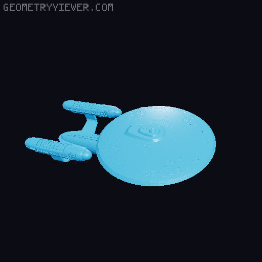 Conference Room Display Case Enterprise E- Star Trek First Contact 3D model thumbnail