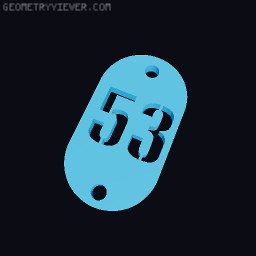 Porta chaves; Keychain 3D model thumbnail