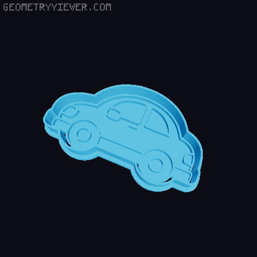 Vehicle Cookie Cutter STL – 3D Print Biscuit Mold Set 3D model thumbnail