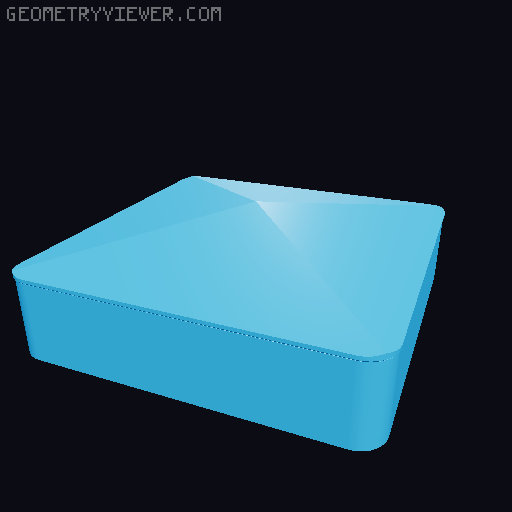 5 inch Vinyl Fence Cap - internal fit 3D model thumbnail