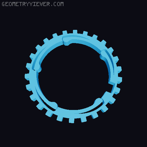 Cryptex – five letters 3D model thumbnail