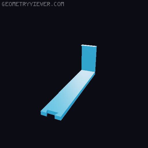 Gravity Broom Holder with door hanging hook 3D model thumbnail