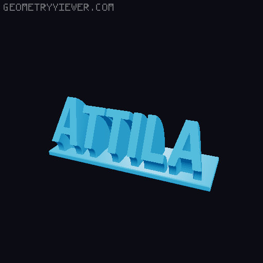 Sweeping Name Tag 3D model thumbnail
