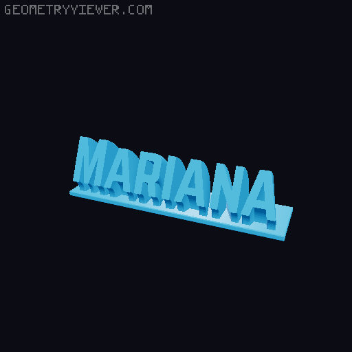 Sweeping Name Tag 3D model thumbnail