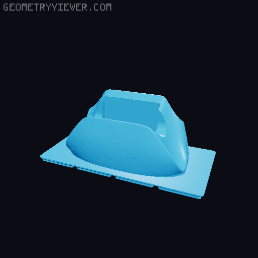 Gridfinity Minimalistic Xbox Controller Stand Tilted Up 3D model thumbnail
