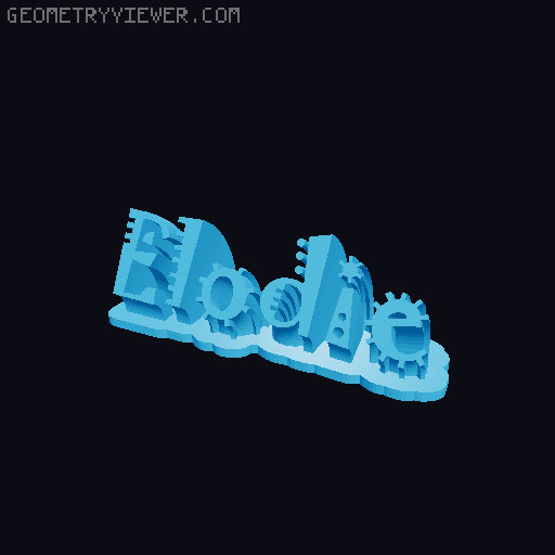 Sweeping crazy name tag 3D model thumbnail