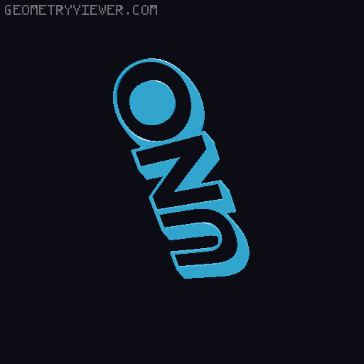 Separate UNO letters and background for gluing onto lid. 3D model thumbnail