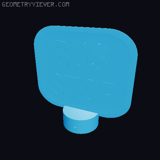 Bollard Cap for Bus Stop Sign 3D model thumbnail