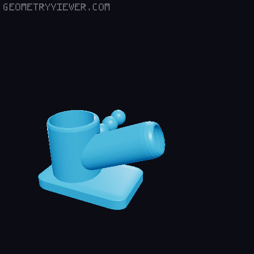 Cannon for Benchy 3D model thumbnail