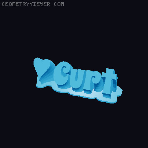 Valentine sculpture 3D model thumbnail